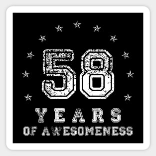 Vintage 58 years of awesomeness Sticker